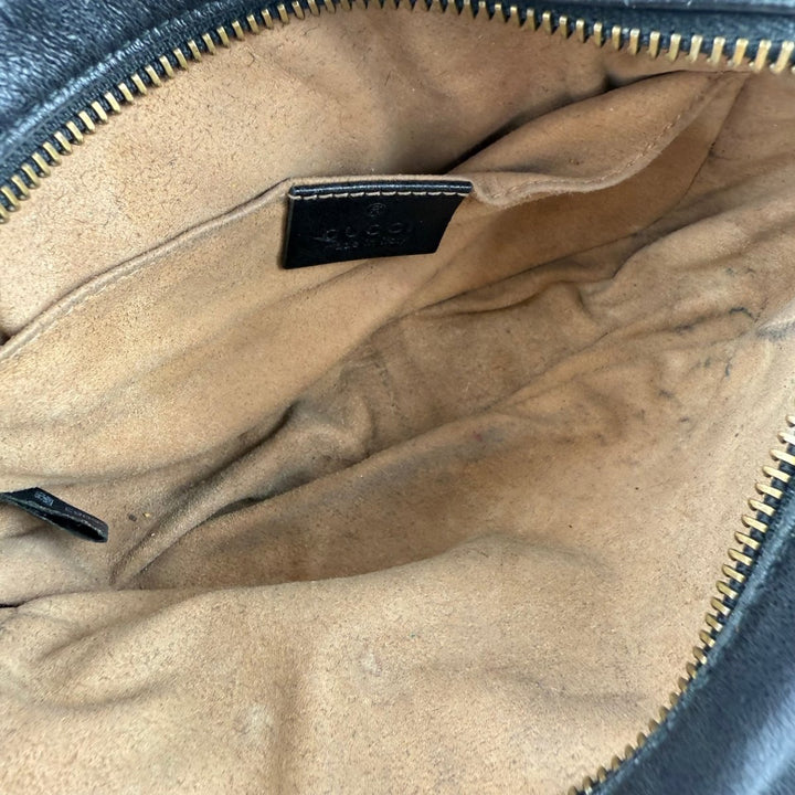 Gucci GG Marmont Black Leather Mini Handbag - Lux Central