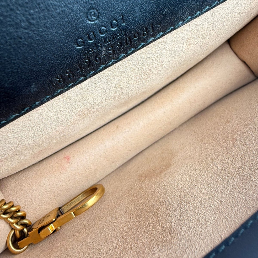 Gucci GG Marmont Flap Black Leather Mini Handbag - Lux Central