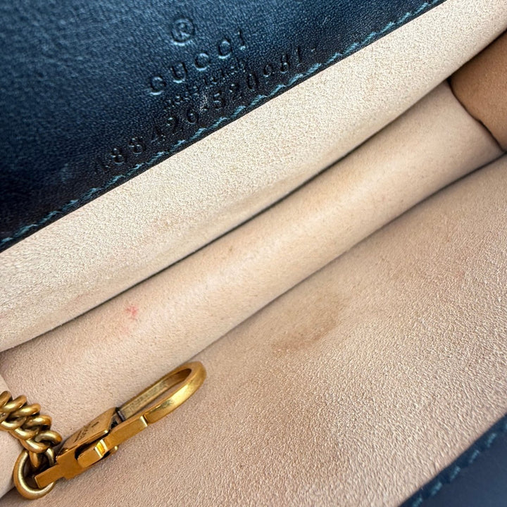 Gucci GG Marmont Flap Black Leather Mini Handbag - Lux Central