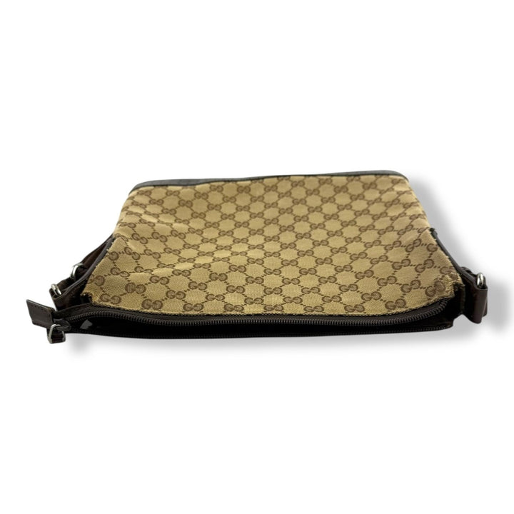 Gucci GG Monogram Beige Brown Large Crossbody Bag - Lux Central