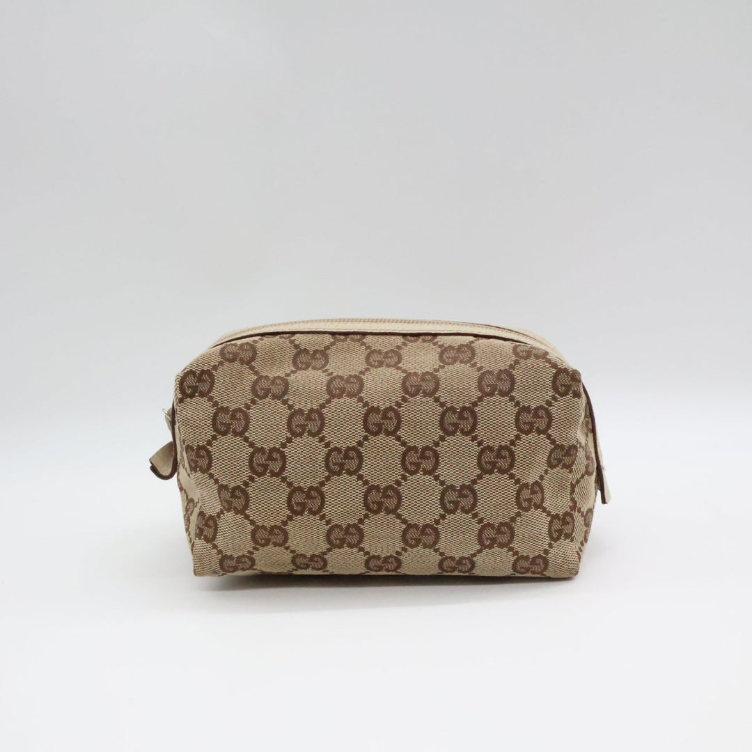 Gucci GG Monogram Beige Canvas Cosmetic Pouch - Lux Central