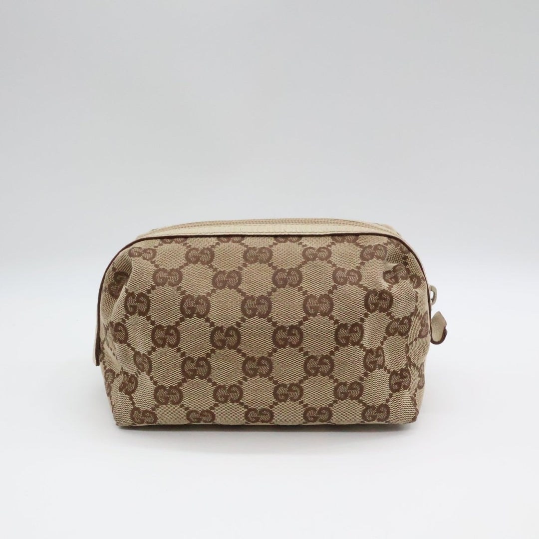 Gucci GG Monogram Beige Canvas Cosmetic Pouch - Lux Central