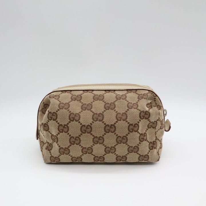 Gucci GG Monogram Beige Canvas Cosmetic Pouch - Lux Central