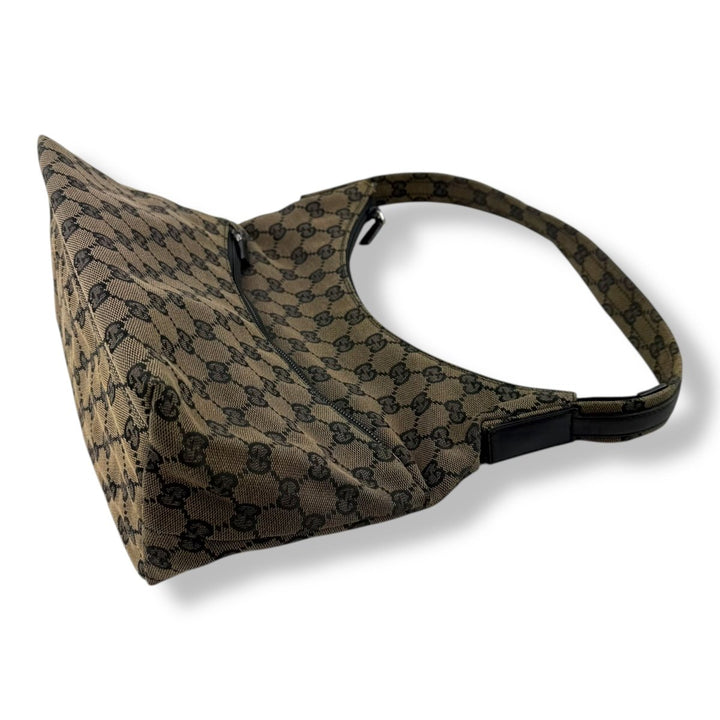 Gucci GG Monogram Beige Hobo Shoulder Handbag - Lux Central
