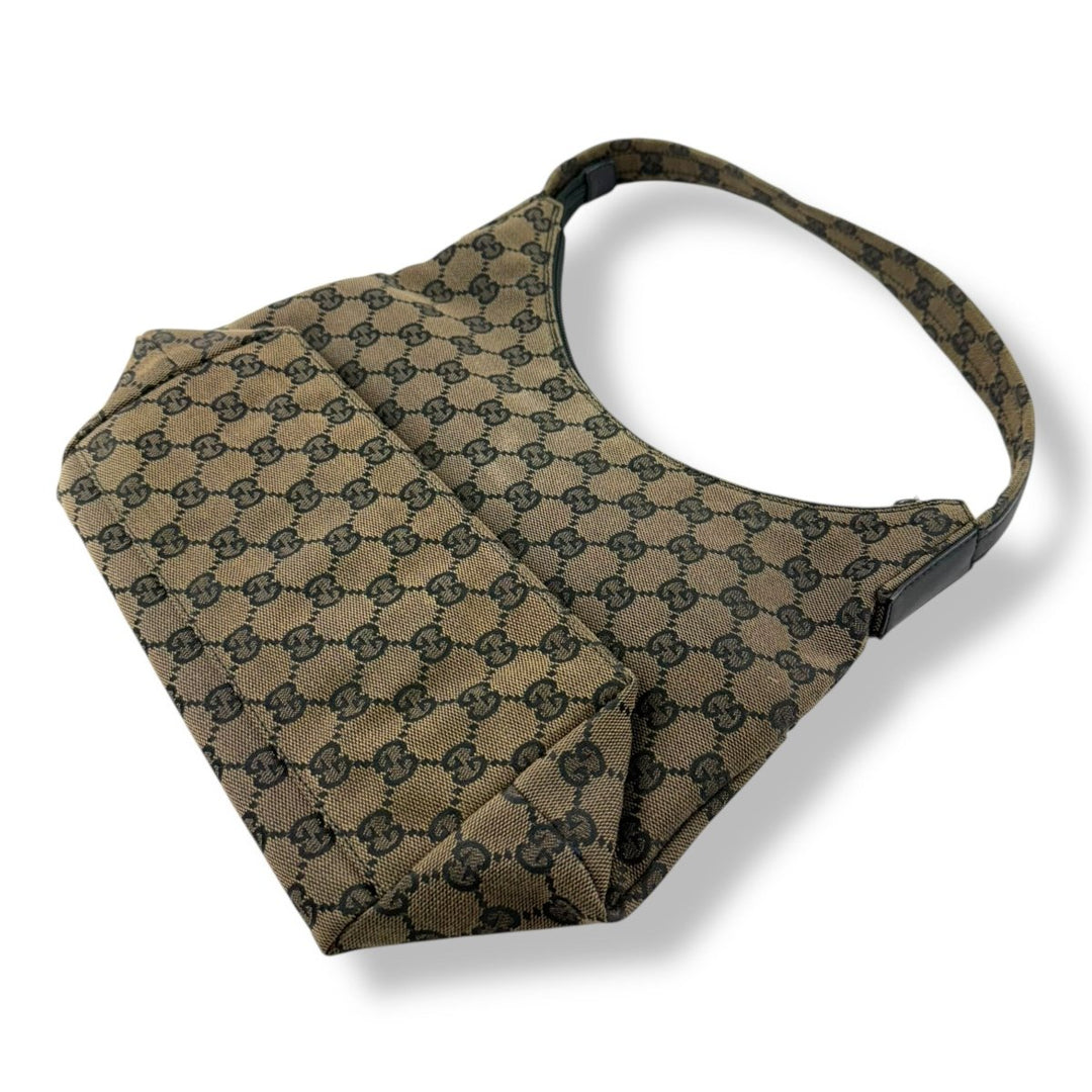 Gucci GG Monogram Beige Hobo Shoulder Handbag - Lux Central