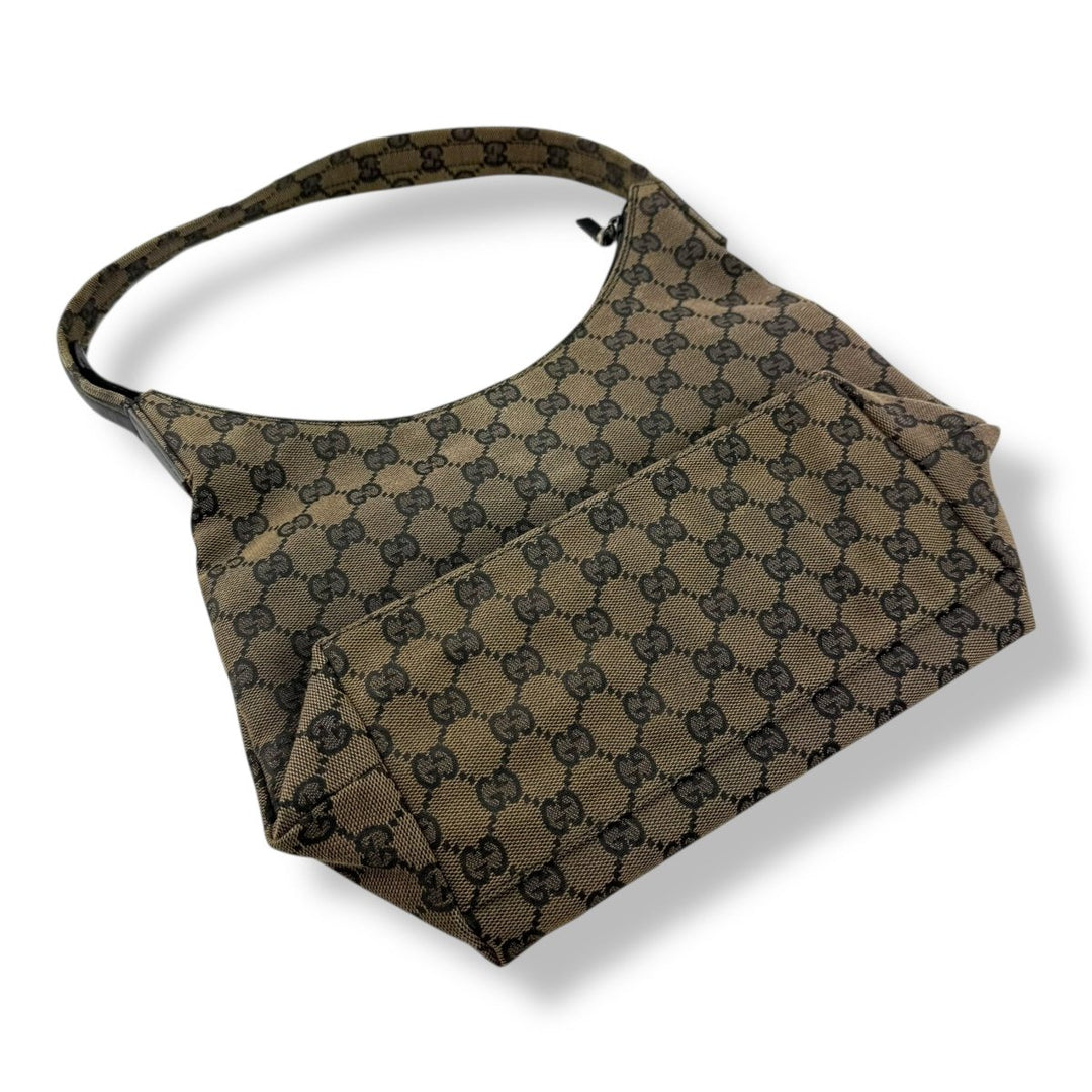 Gucci GG Monogram Beige Hobo Shoulder Handbag - Lux Central