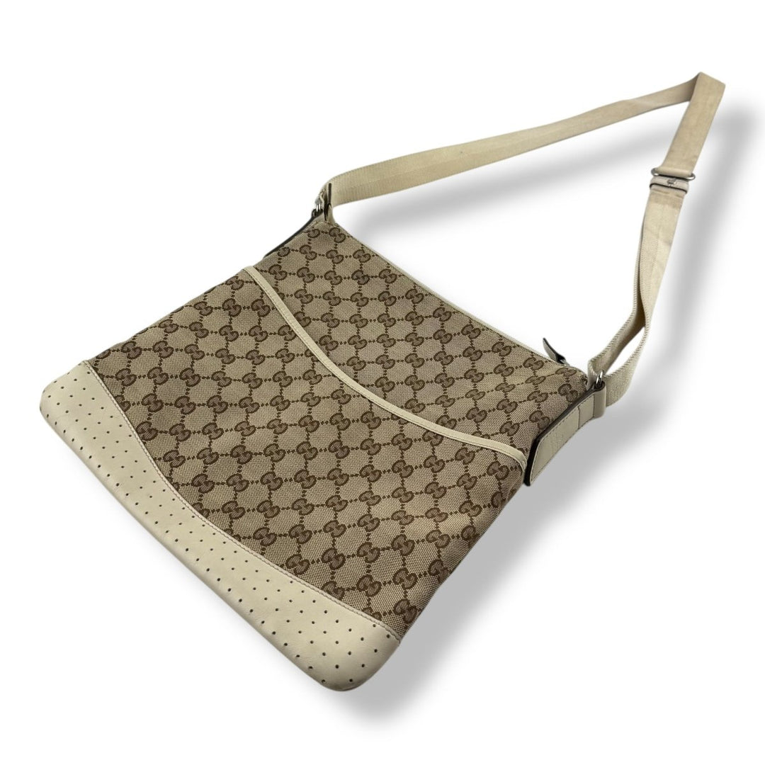 Gucci GG Monogram Beige Large Crossbody Bag - Lux Central