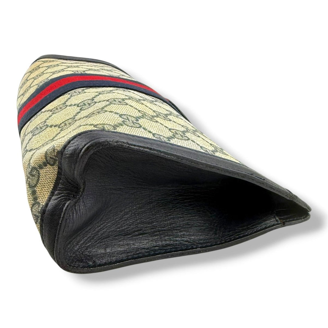 Gucci GG Monogram Beige/Navy Clutch Pouch Bag - Lux Central
