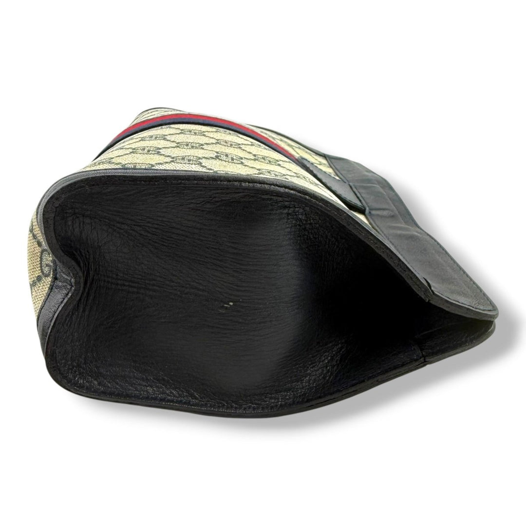 Gucci GG Monogram Beige/Navy Clutch Pouch Bag - Lux Central