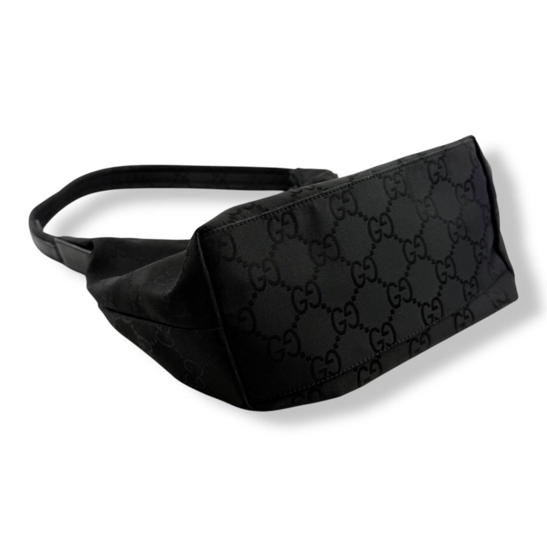 Gucci GG Monogram Black Hobo Shoulder Bag - Lux Central