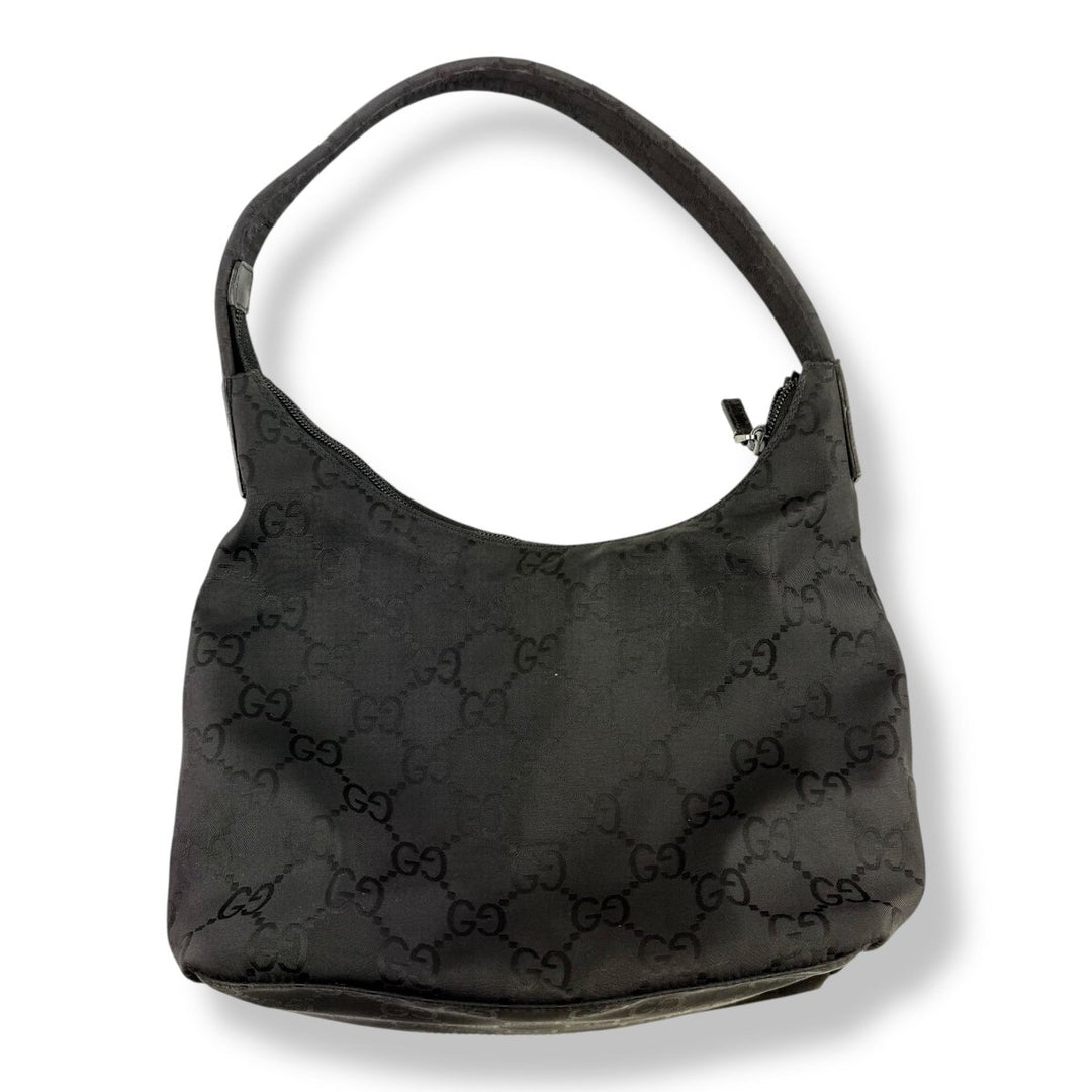 Gucci GG Monogram Black Hobo Shoulder Bag - Lux Central