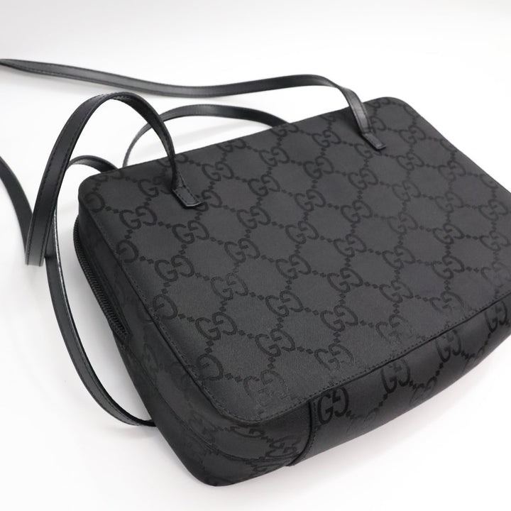 Gucci GG Monogram Black Shoulder Handbag - Lux Central