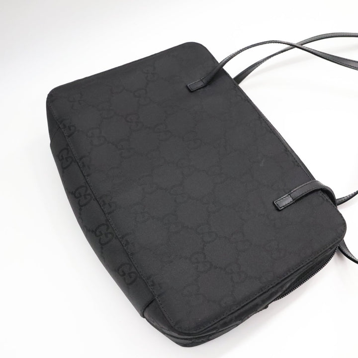Gucci GG Monogram Black Shoulder Handbag - Lux Central