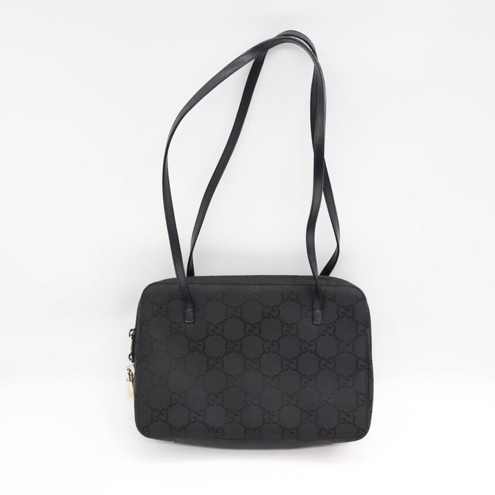 Gucci GG Monogram Black Shoulder Handbag - Lux Central