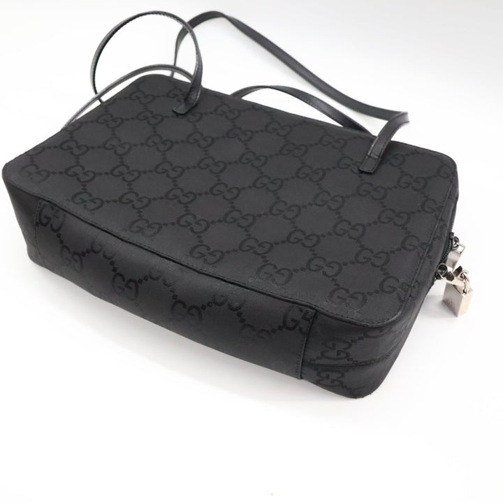 Gucci GG Monogram Black Shoulder Handbag - Lux Central