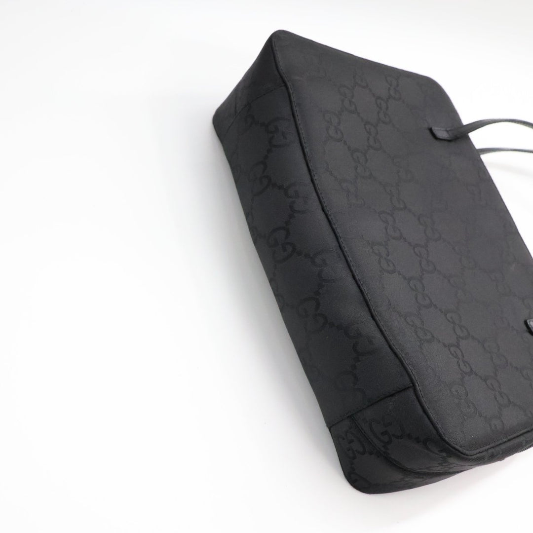 Gucci GG Monogram Black Shoulder Handbag - Lux Central