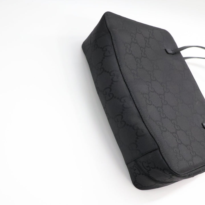 Gucci GG Monogram Black Shoulder Handbag - Lux Central