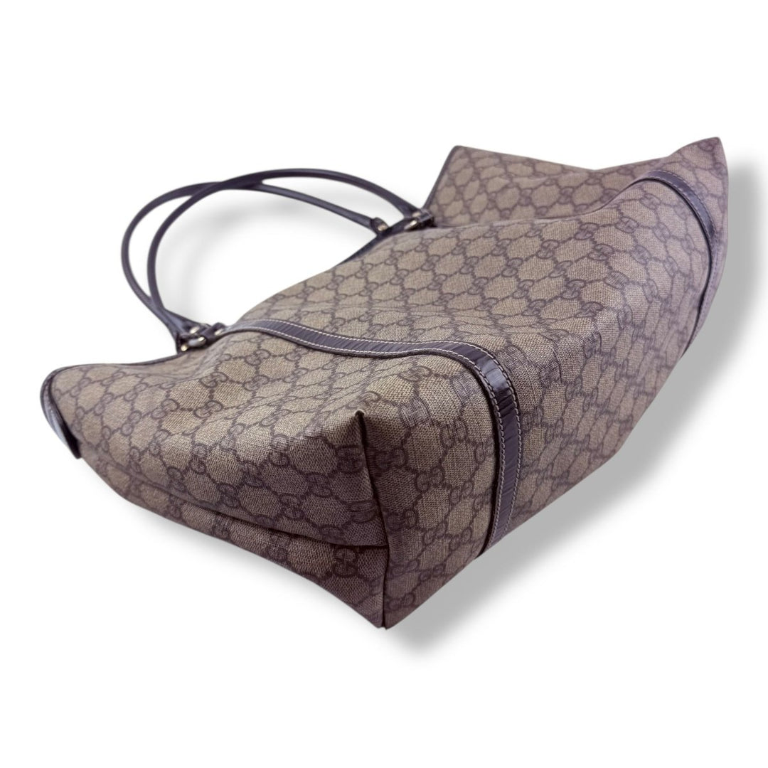 Gucci GG Monogram Canvas Beige Tote Handbag - Lux Central