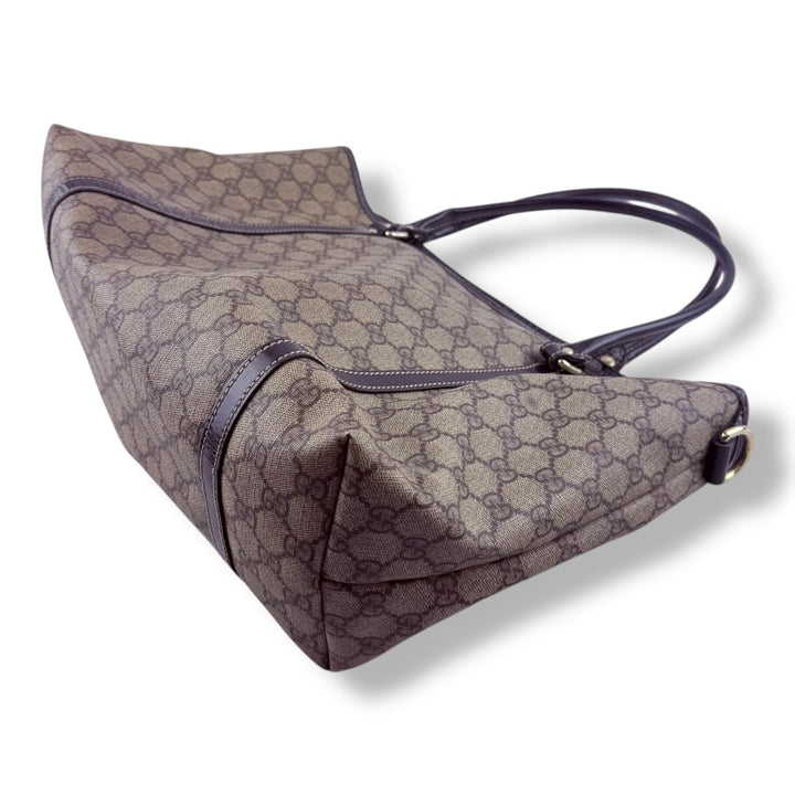 Gucci GG Monogram Canvas Beige Tote Handbag - Lux Central