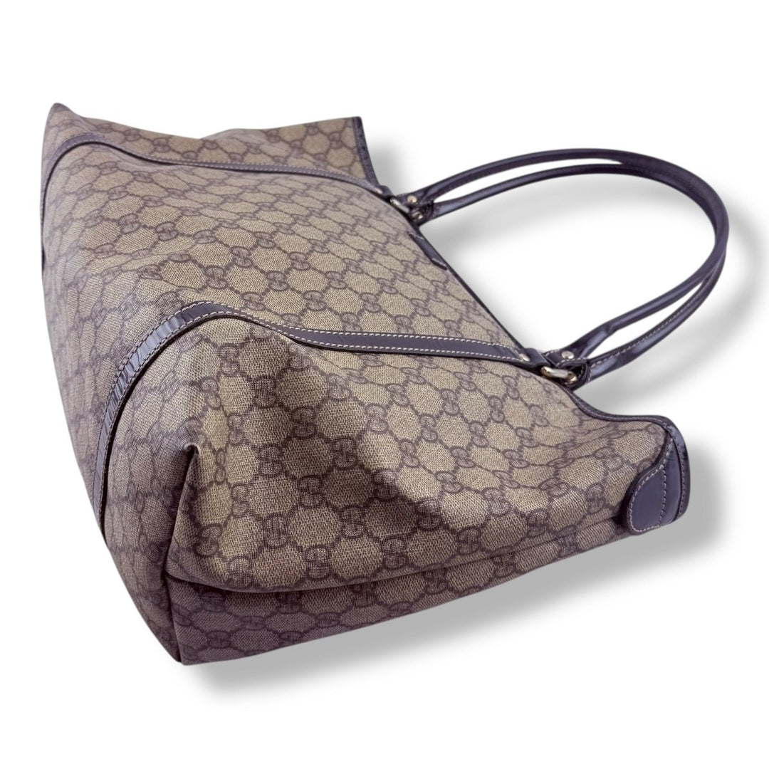 Gucci GG Monogram Canvas Beige Tote Handbag - Lux Central