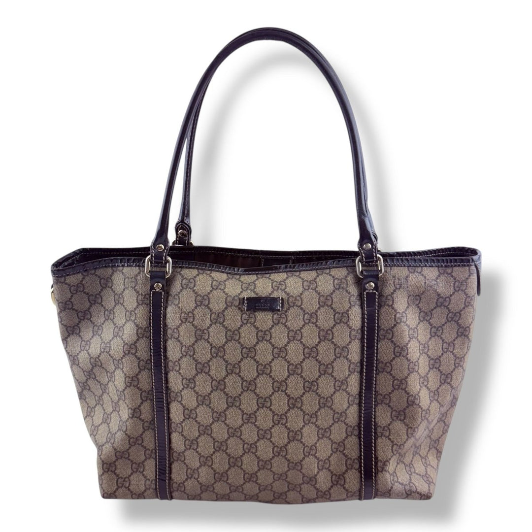 Gucci GG Monogram Canvas Beige Tote Handbag - Lux Central
