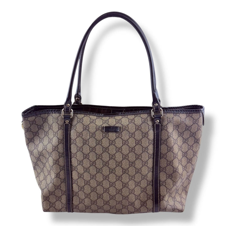 Gucci GG Monogram Canvas Beige Tote Handbag - Lux Central