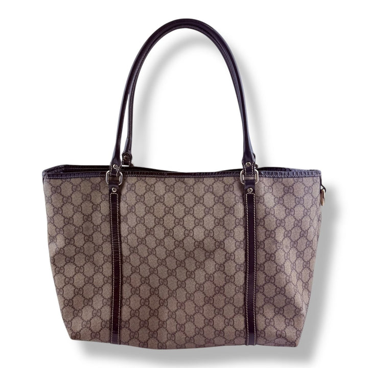 Gucci GG Monogram Canvas Beige Tote Handbag - Lux Central