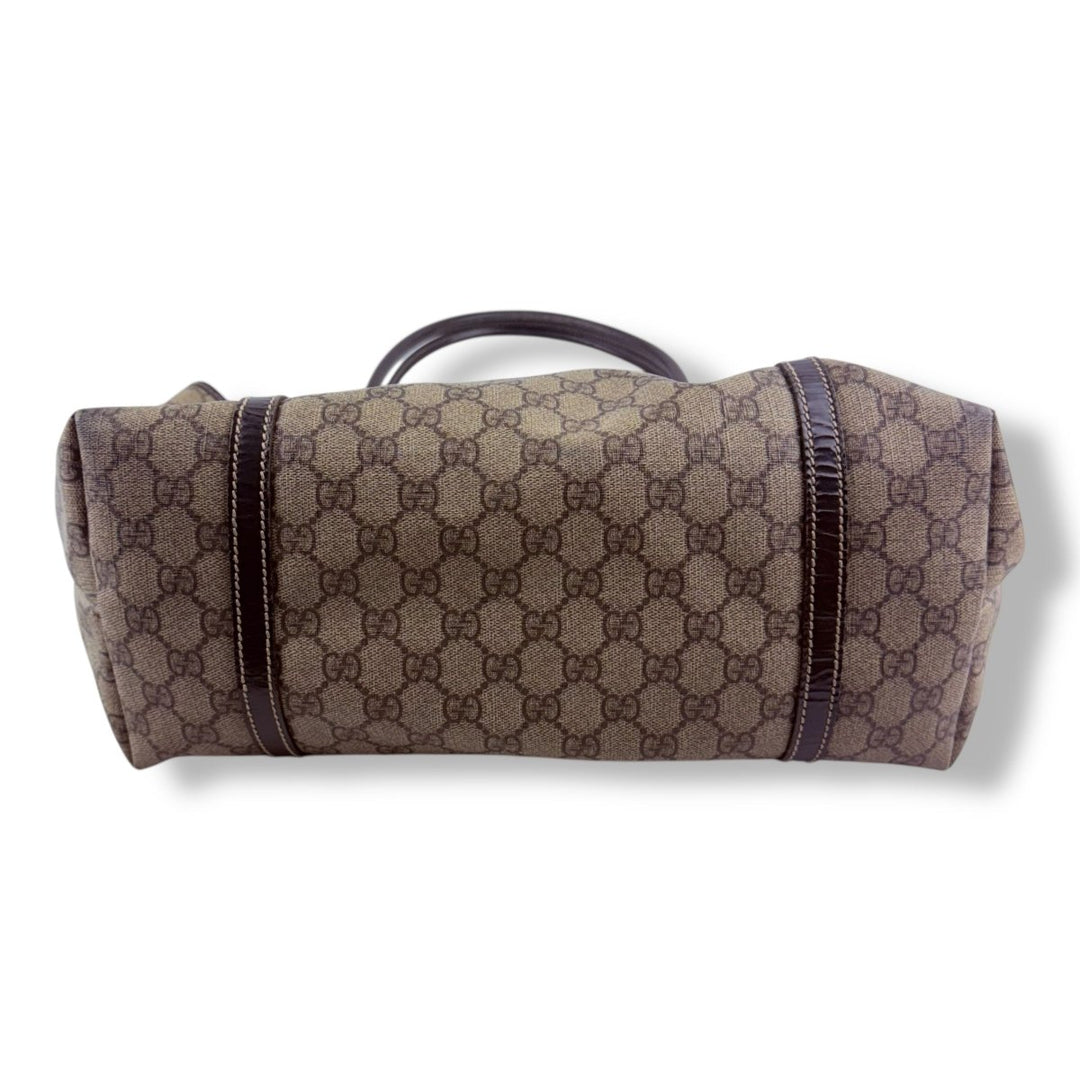 Gucci GG Monogram Canvas Beige Tote Handbag - Lux Central