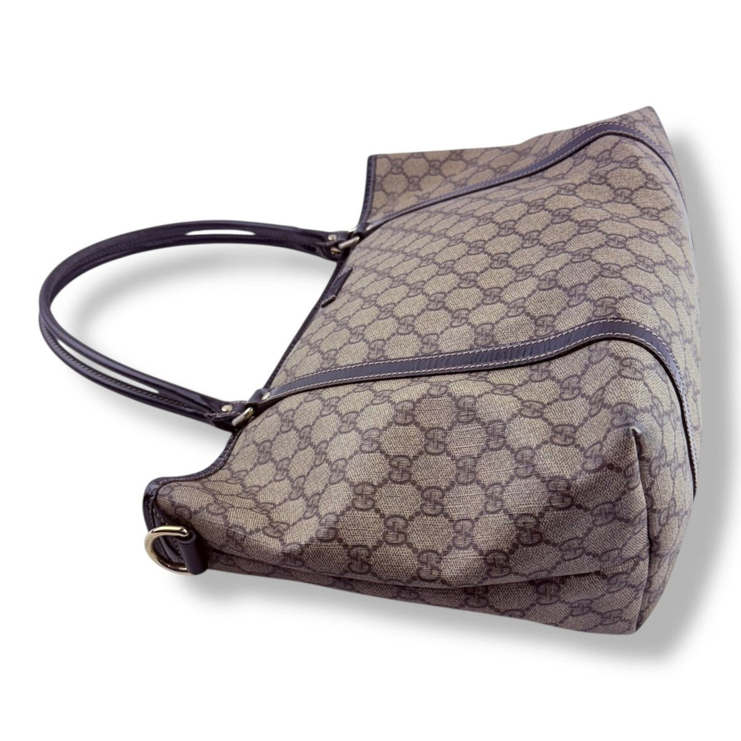Gucci GG Monogram Canvas Beige Tote Handbag - Lux Central