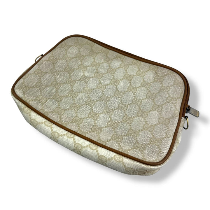 Gucci GG Monogram Cream Shoulder Crossbody Bag - Lux Central