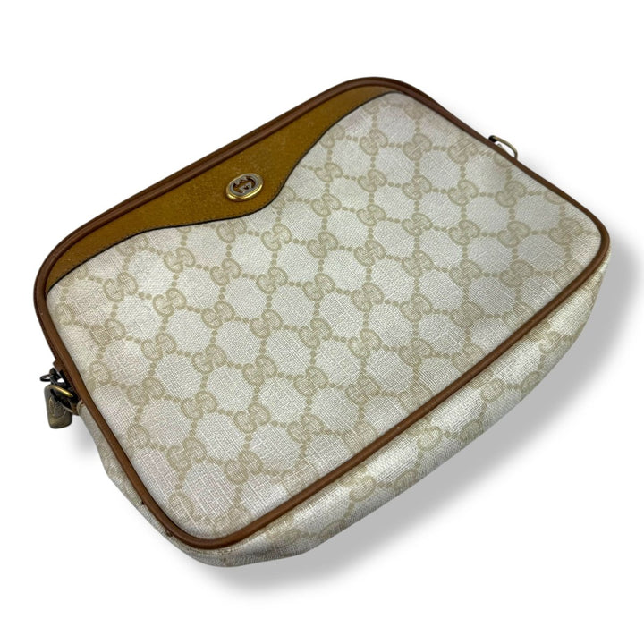 Gucci GG Monogram Cream Shoulder Crossbody Bag - Lux Central