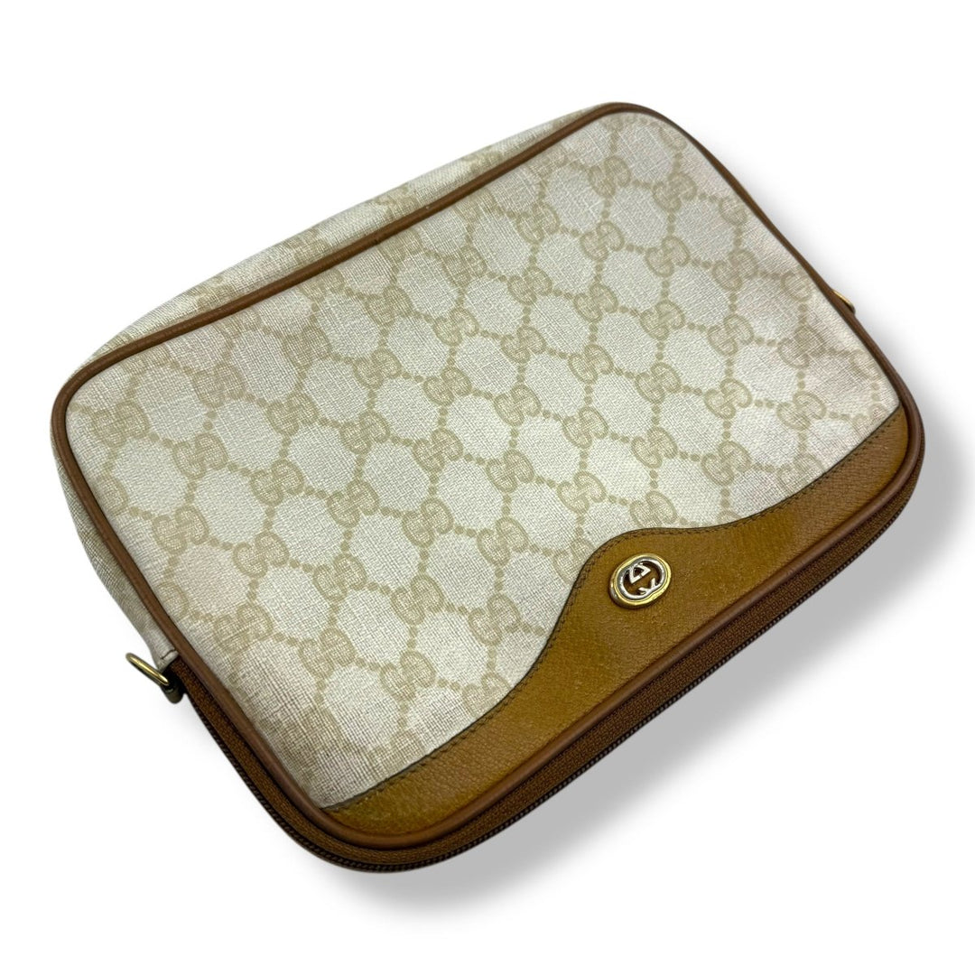 Gucci GG Monogram Cream Shoulder Crossbody Bag - Lux Central