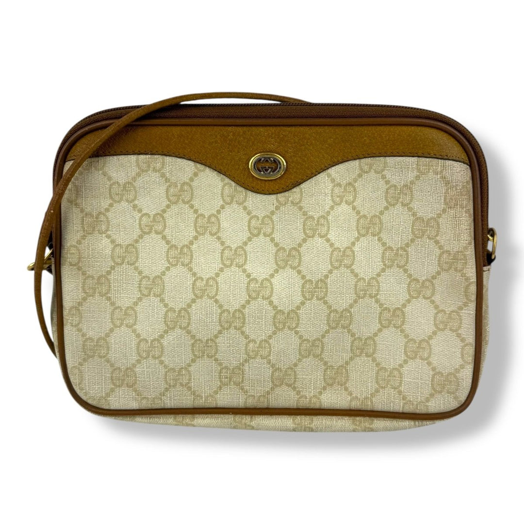 Gucci GG Monogram Cream Shoulder Crossbody Bag - Lux Central