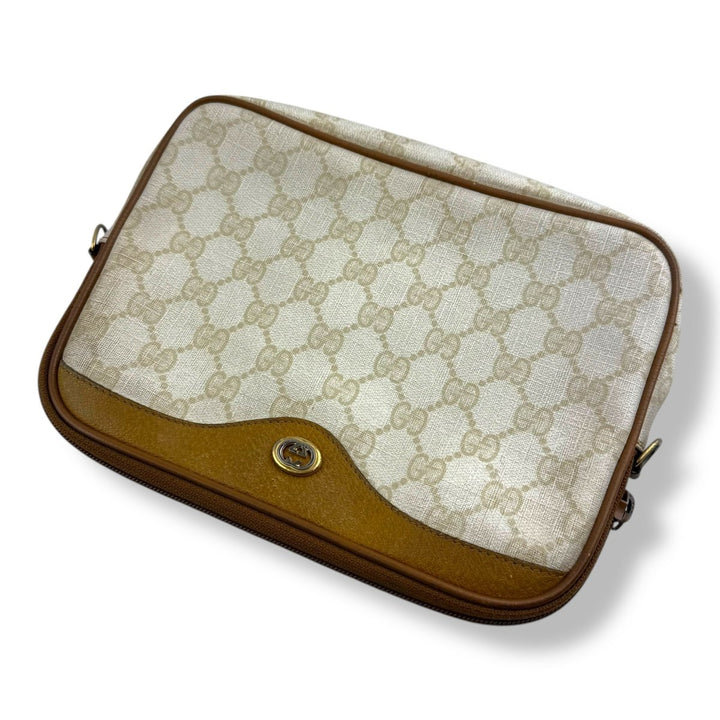 Gucci GG Monogram Cream Shoulder Crossbody Bag - Lux Central