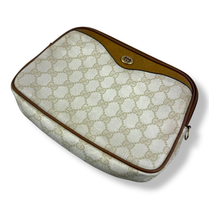Gucci GG Monogram Cream Shoulder Crossbody Bag - Lux Central