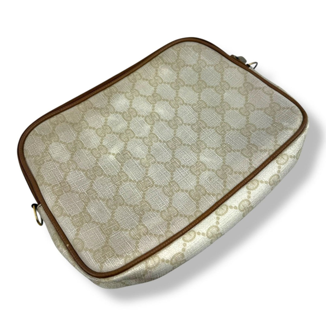 Gucci GG Monogram Cream Shoulder Crossbody Bag - Lux Central