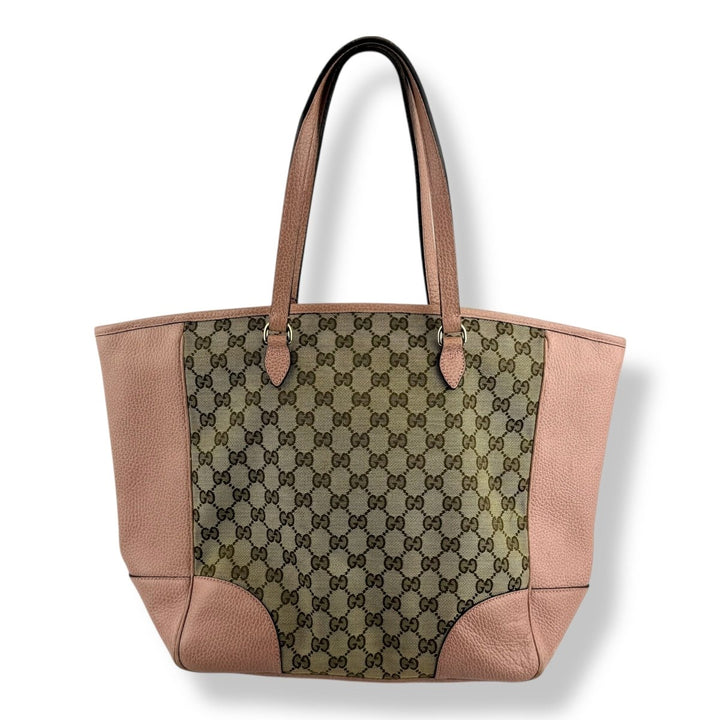 Gucci GG Monogram Pink/Beige Tote Handbag - Lux Central
