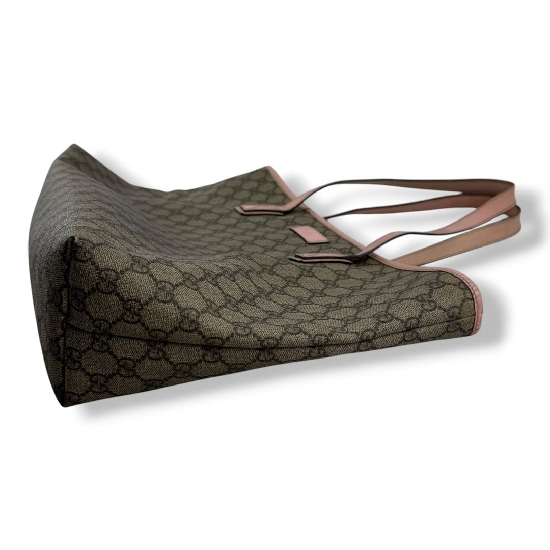 Gucci GG Monogram Pink/Beige Tote Handbag - Lux Central