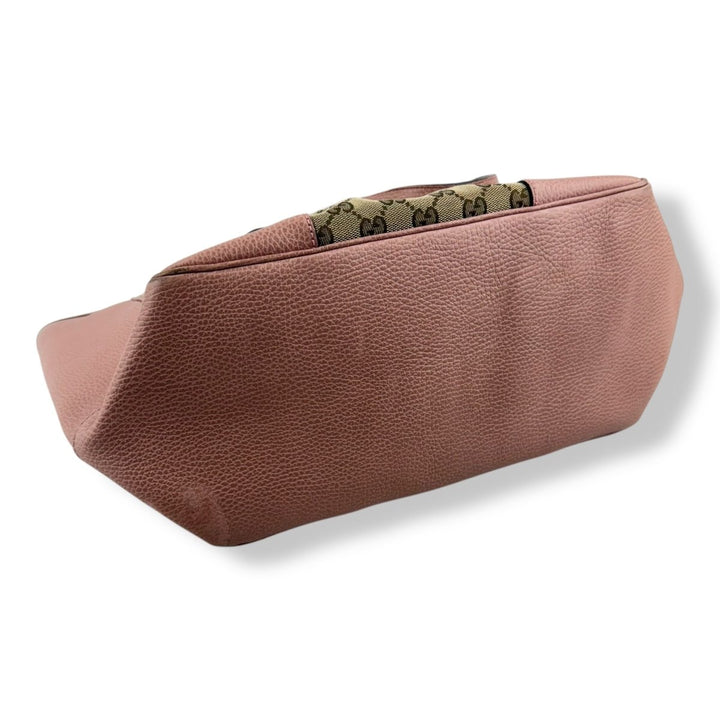 Gucci GG Monogram Pink/Beige Tote Handbag - Lux Central