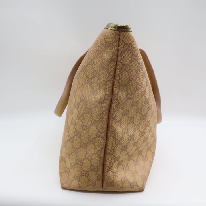 Gucci GG Monogram Sherry Pink Canvas Tote Handbag - Lux Central