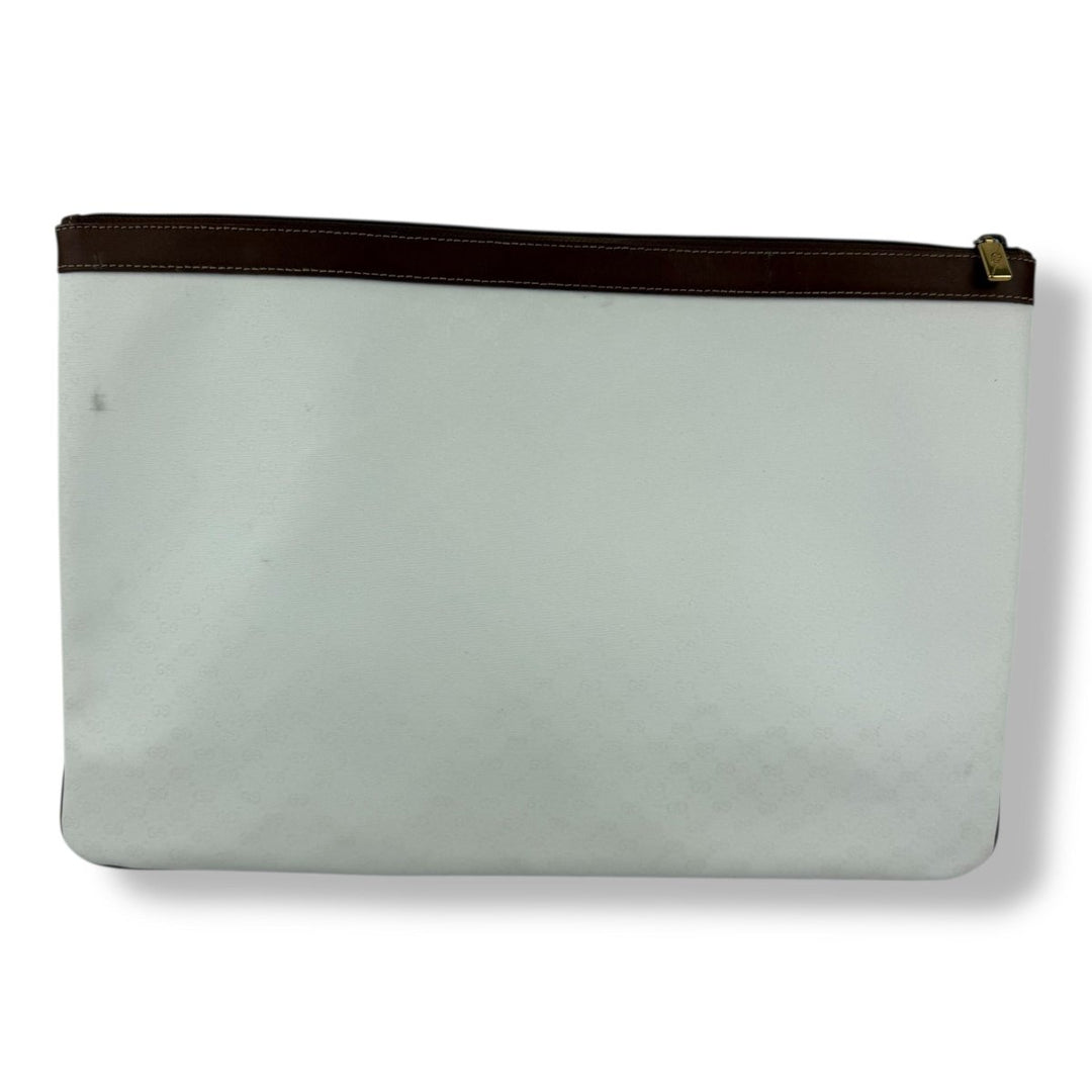 Gucci GG Monogram White Clutch Pouch Bag - Lux Central