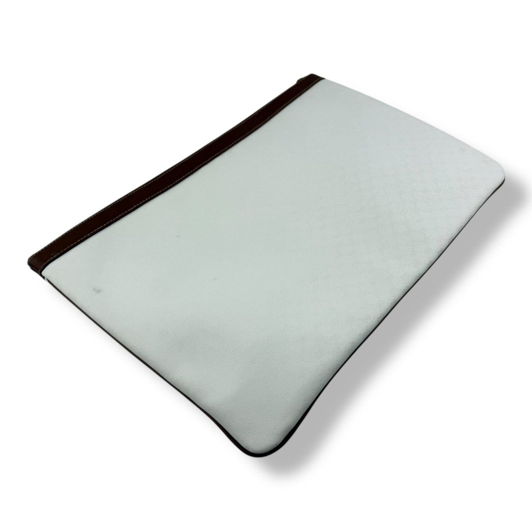 Gucci GG Monogram White Clutch Pouch Bag - Lux Central