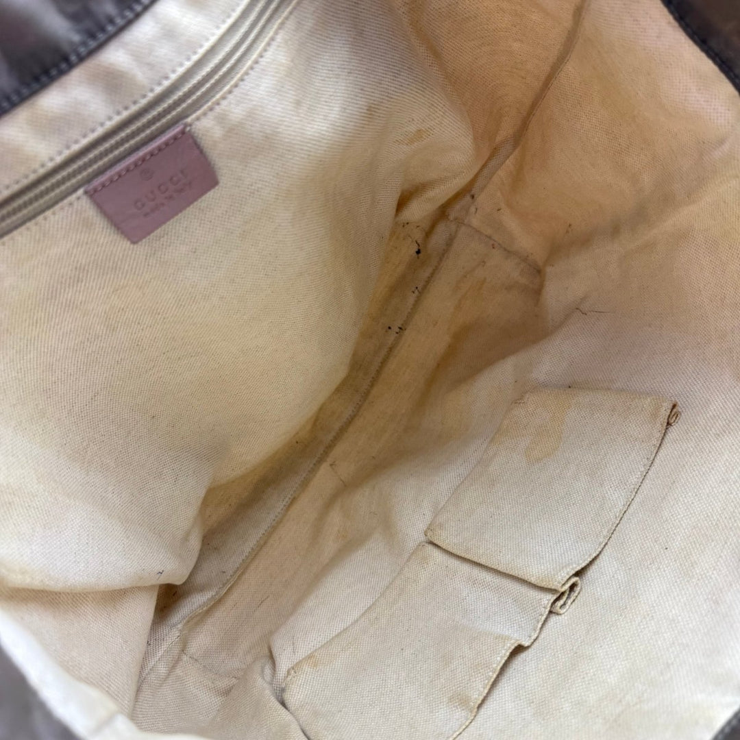 Gucci GG Nylon Beige / Pink Tote Bag - Lux Central
