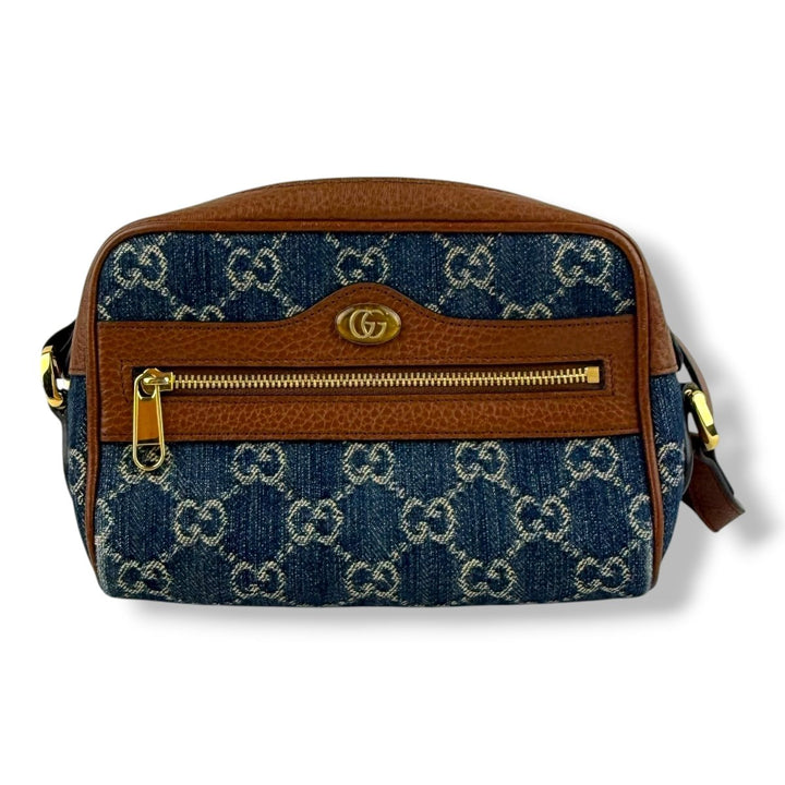 Gucci GG Ophidia Denim Leather Crossbody Bag - Lux Central