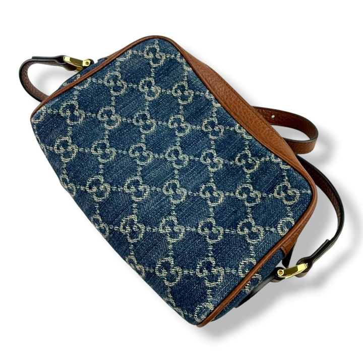 Gucci GG Ophidia Denim Leather Crossbody Bag - Lux Central