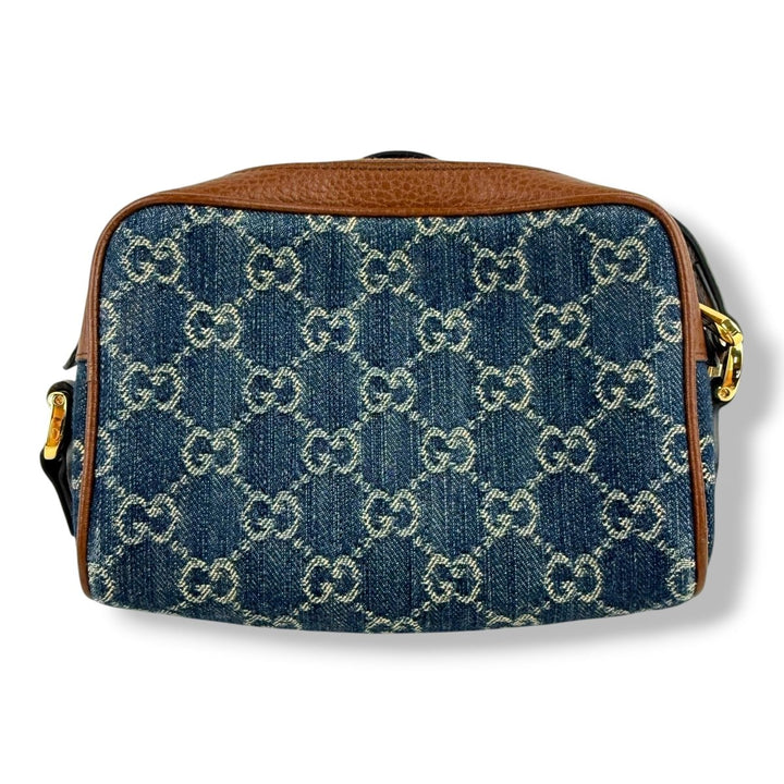 Gucci GG Ophidia Denim Leather Crossbody Bag - Lux Central