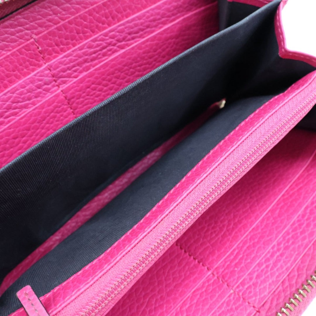 Gucci GG Pink Marmont Zip Around Wallet - Lux Central
