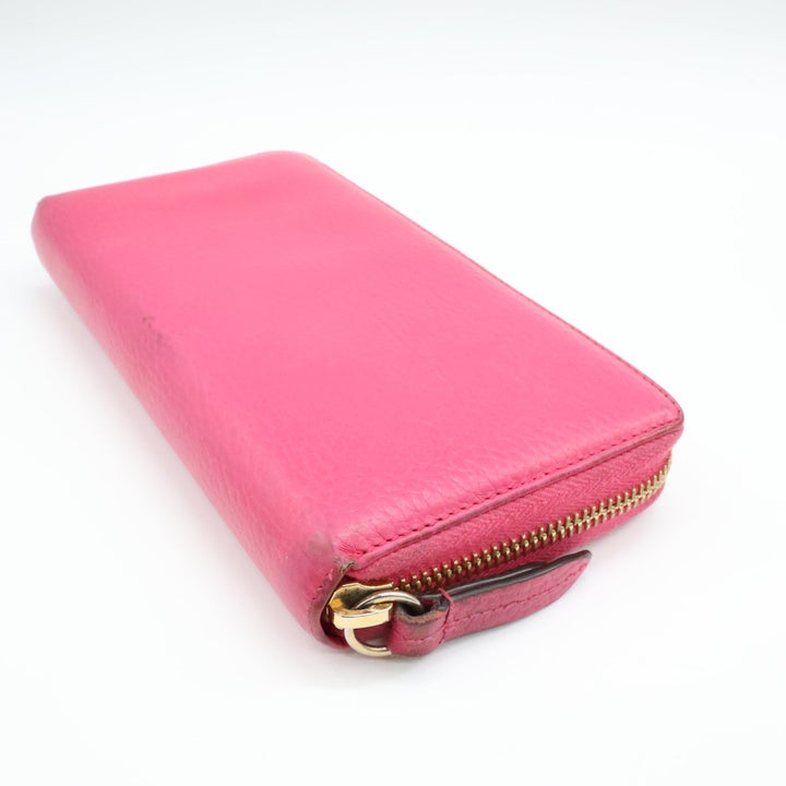 Gucci GG Pink Marmont Zip Around Wallet - Lux Central
