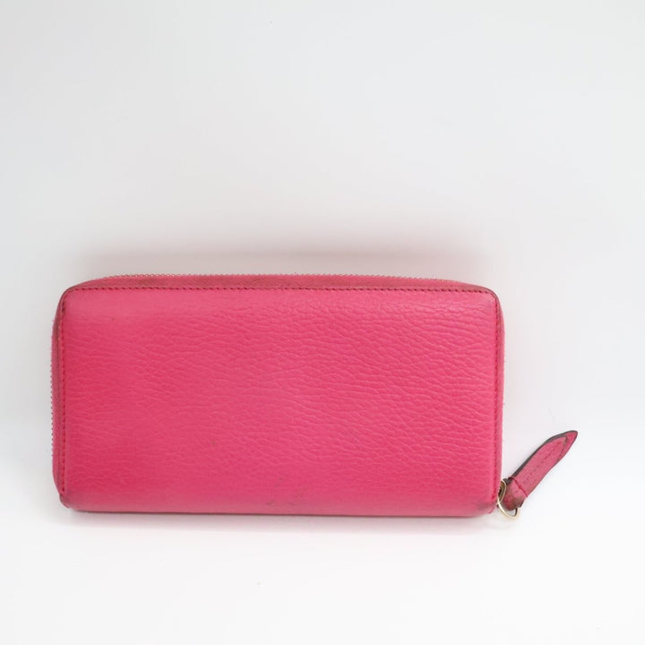 Gucci GG Pink Marmont Zip Around Wallet - Lux Central