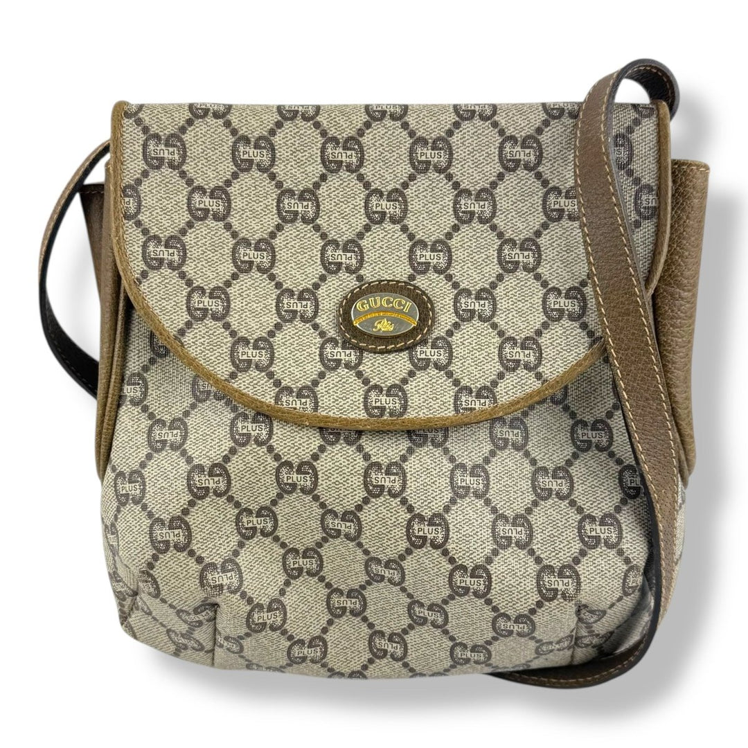 Gucci GG Plus Beige Shoulder Crossbody Bag - Lux Central